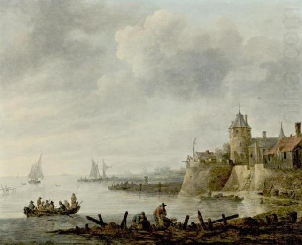 Jan van  Goyen River Scene with a Fortified Shore china oil painting image